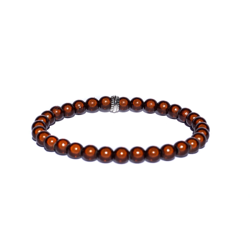 Armbeads 6 mm Braun