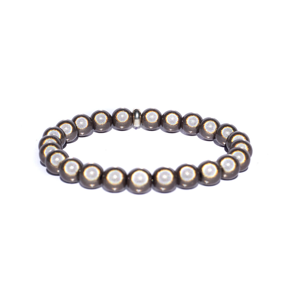 Armbeads 8 mm Grau