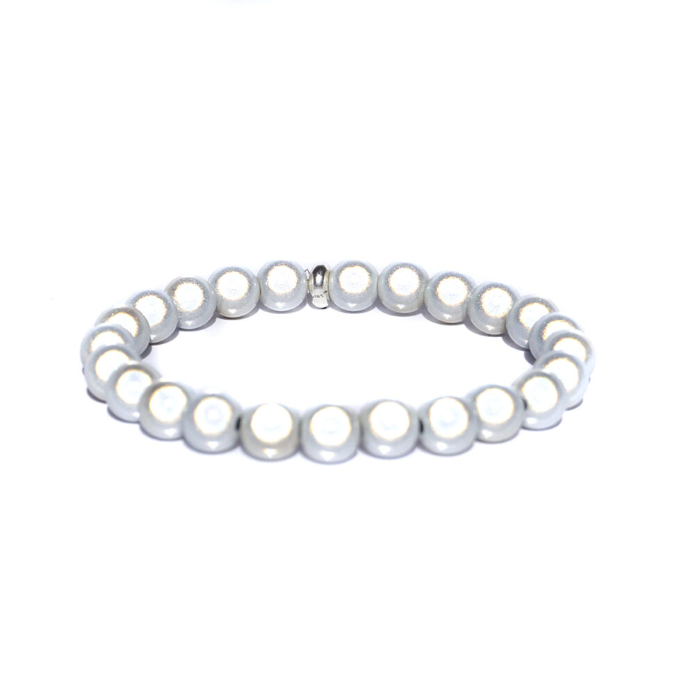 Armbeads 8 mm Weiß