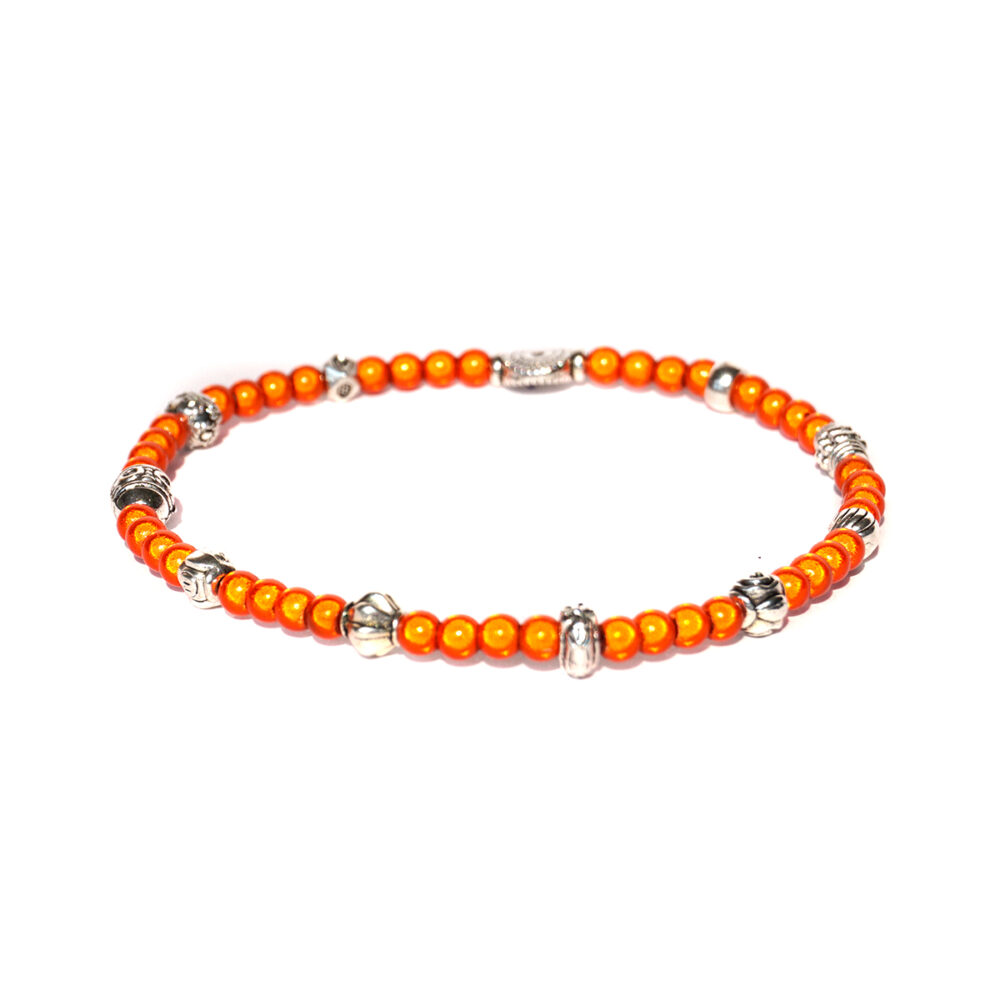 Fußbeads 4 mm Orange