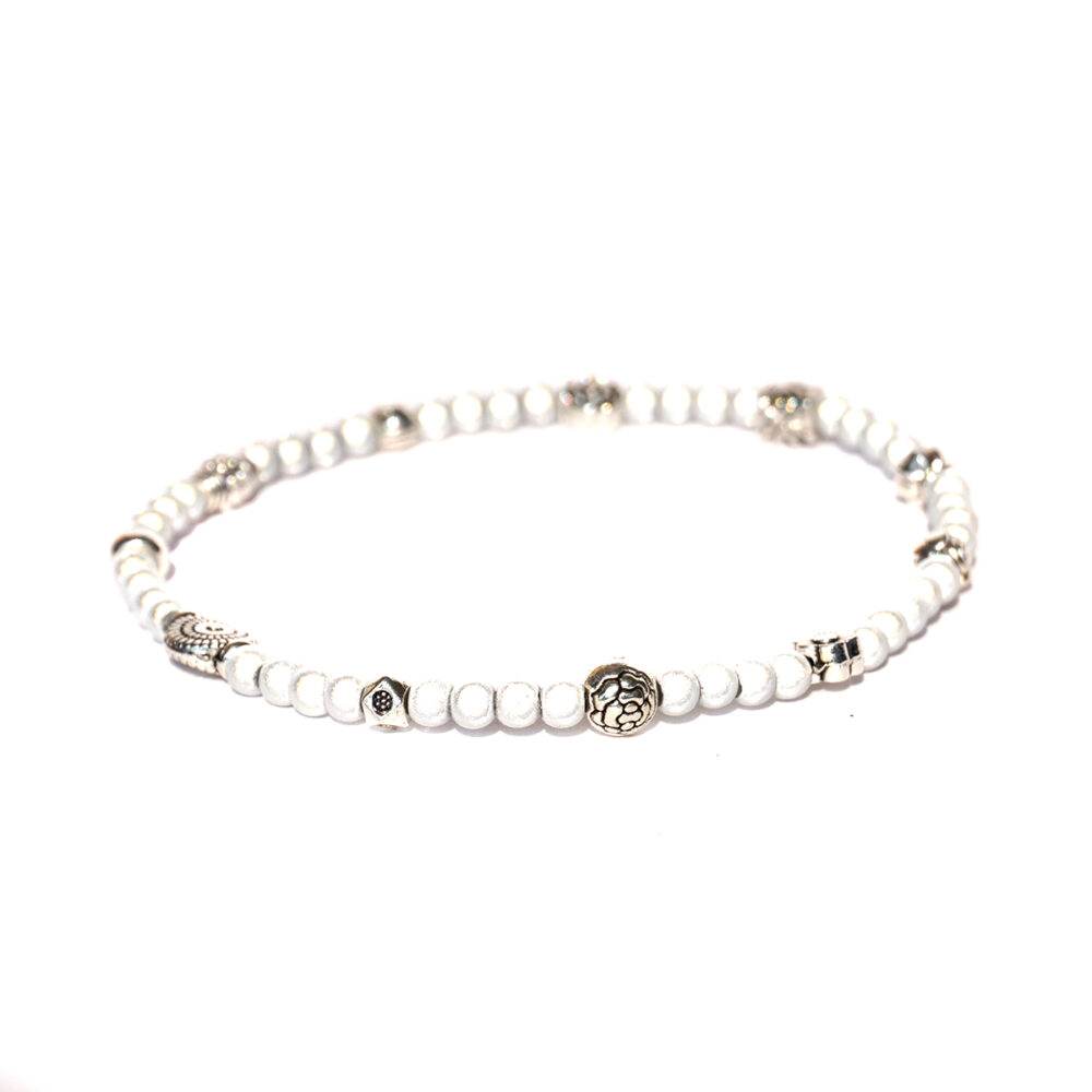 Fußbeads 4 mm Weiß