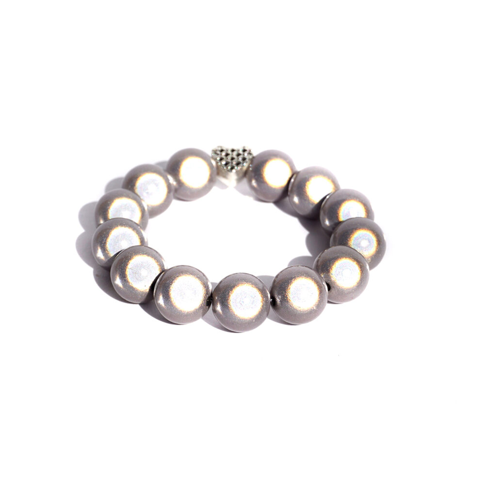 Armbeads 14 mm Grau